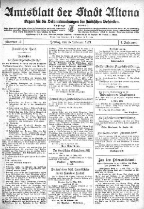 Nummer 13 : Freitag, den 25. Februar 1921