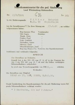 Witter, Heinrich