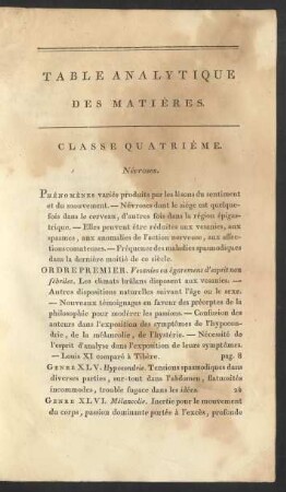 Table Analytique Des Matières.