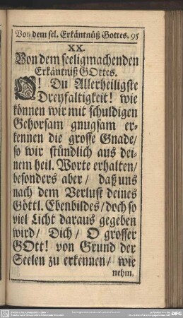 Von dem seeligmachenden Erkäntniß Gottes