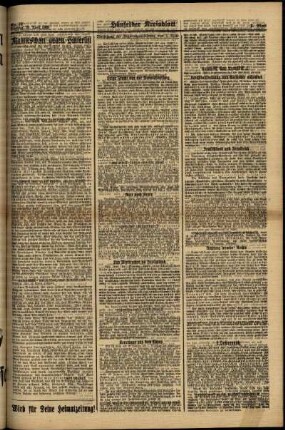 Zweite Ausgabe vom Samstag, den 29. April 1939.