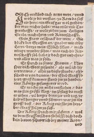 JCh verkünd euch newe mere/ vnnd || wolt jr die verstan/
