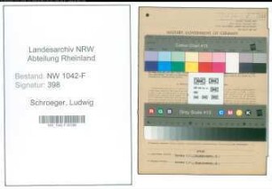 Entnazifizierung Ludwig Schroeger , geb. 10.02.1903 (Zollbeamter)