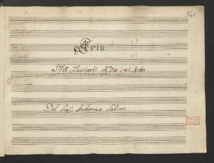 Daliso e Delmita. Auszüge; T, orch; BPI 13.II.5