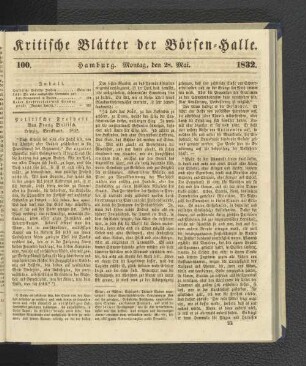 100. 28. Mai 1832
