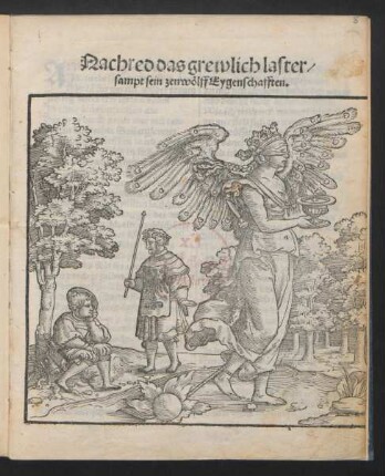 Nachred das grewlich laster/|| sampt sein zenwölff Eygenschafften.||