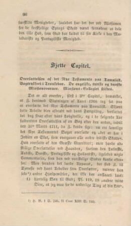 Sjette Capitel. Oversaettelsen af det Nye Testamente paa Tamulisk ...