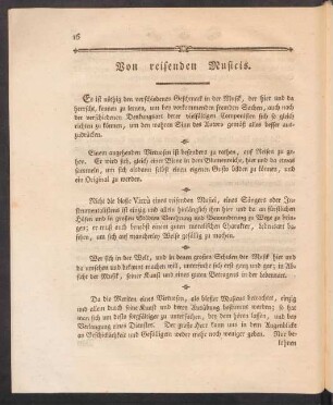 Von reisenden Musicis