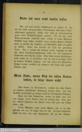 Diebe soll man laufen lassen