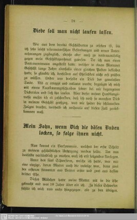 Diebe soll man laufen lassen