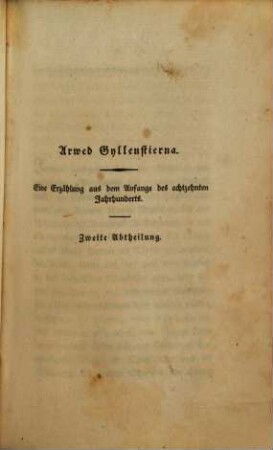 Schriften, 14. Arwed Gyllenstierna ; 2