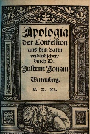 Apologia der Confession