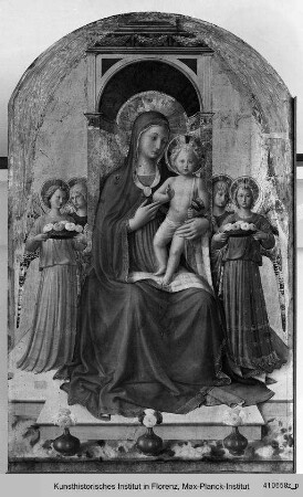 Thronende Madonna und Heilige : Thronende Madonna und Engel