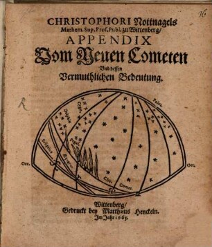 Appendix vom neuen Cometen und dessen vermuthlichen Bedeutung