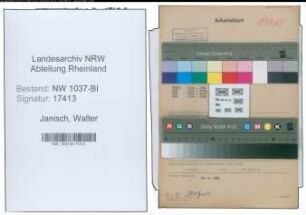 Entnazifizierung Walter Janisch , geb. 11.08.1902 (Apotheker)