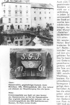 Bautzen. Hammermühle, aus: Bautzener Kulturschau, Juli 1981