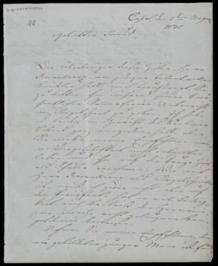 Brief von Louis Spohr an Adolf Friedrich Hesse