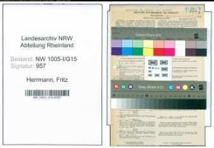 Entnazifizierung Fritz Herrmann , geb. 15.03.1901 (Telegrafenleitungsaufseher)