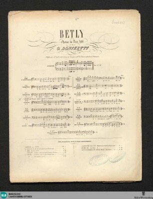 3bis: Cavatine pour voix de contralto de l'opéra De Betley