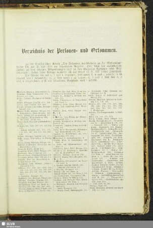 Verzeichnis der Personen- und Ortsnamen