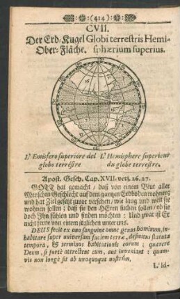 [CVII. Der Erd-Kugel Ober-Flaeche. - CXXX. Das Schau-Spiel.]