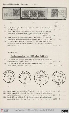 Kamerun (Nr. 317-337)