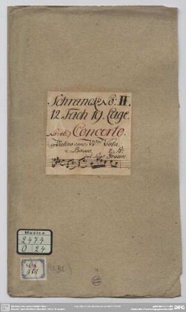 Concertos - Mus.2474-O-24 : vl, strings, bc - E; GraunWV Cv:XIII:119