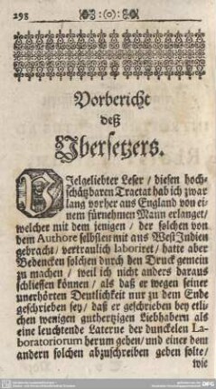Vorbericht deß Ubersetzers.