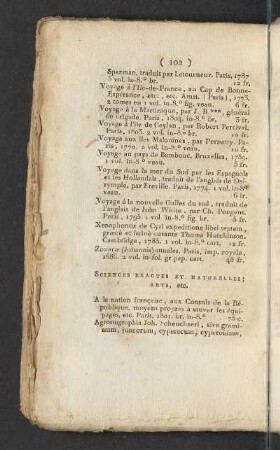 Sciences Exactes Et Naturelles; Arts, etc.