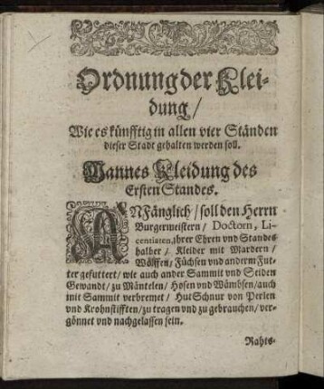 Mannes Kleidung.