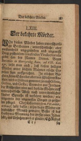 LXIII. Der bekehrte Mörder