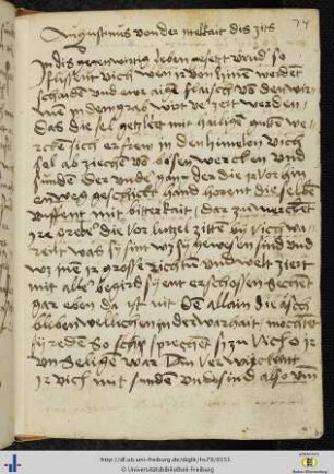 [74r] De vanitate saeculi, deutsch.