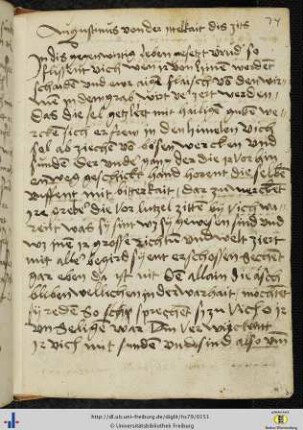 [74r] De vanitate saeculi, deutsch.