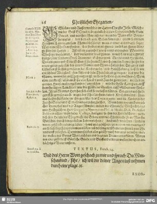 XLII. Christlicher-Herzliebender Ehegatten hocherfreuliche, doch vergängliche und hinfällige Augenlust, Auß Ezech. 24. 24. v. 15. etc. : Betrachtet bey der Leichbegängniß Fr. Marthae Borschin, Herrn D. Gregorii Nymmani Hauß Ehre, den 13. Jun. 1630. Ihres Alters 28. Jahr