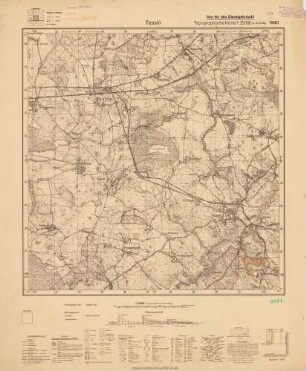 1940 Tessin, Topographische Karte 1:25000 (4cm - Karte)
