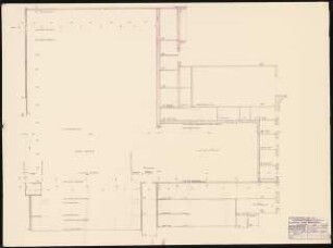 Nationaltheater, München: Bühnenhaus: Längsschnitt durch die Mittelachse 1:50
