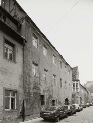 Pirna, Wohnhaus : Pirna. Wohnhaus. Schmiedestraße 48. Um 1600. Straßenansicht