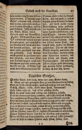 67, Taeglicher Seufzer