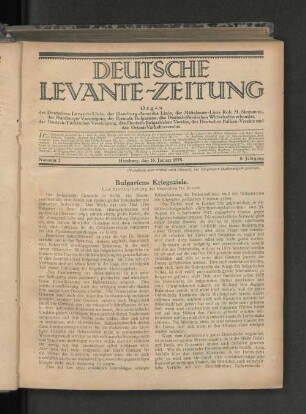 Bulgariens Kriegsziele.