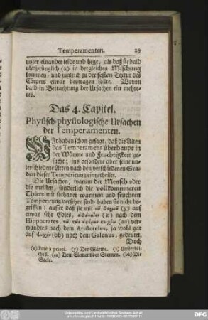 Das 4. Capitel. Physisch-physiologische Ursachen der Temperamenten.