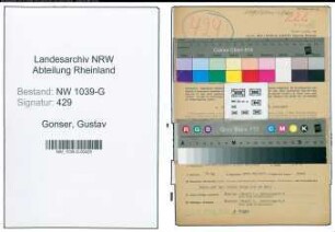 Entnazifizierung Gustav Gonser , geb. 25.12.1885 (Beamter)