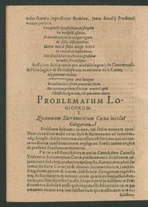 Problematum Logicorum.