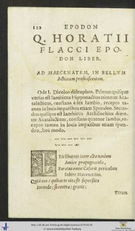 QUINCTI HORATII FLACCI EPODON LIBER