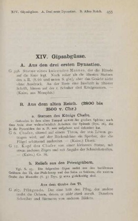 XIV. Gipsabgüsse