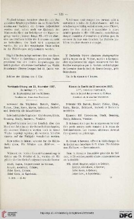 Vorstands-Sitzung am 23. November 1897 / Séance du Comité du 23 novembre 1897