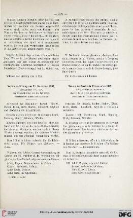 Vorstands-Sitzung am 23. November 1897 / Séance du Comité du 23 novembre 1897