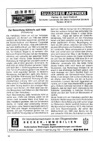 Zur Besiedlung Sülldorfs seit 1880 : (Fortsetzung)