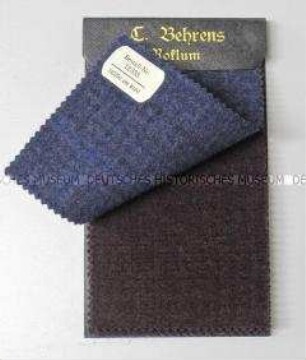 Stoffmuster für das Geschäftshaus C. Behrens in Roklum