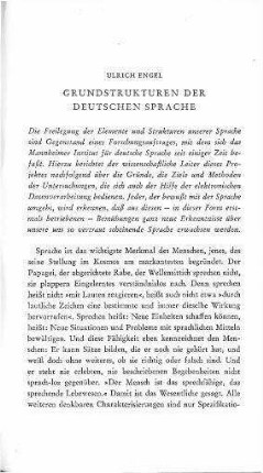 Grundstrukturen der deutschen Sprache
