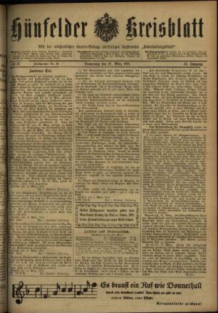 Ausgabe vom Donnerstag, den 21. März 1918.